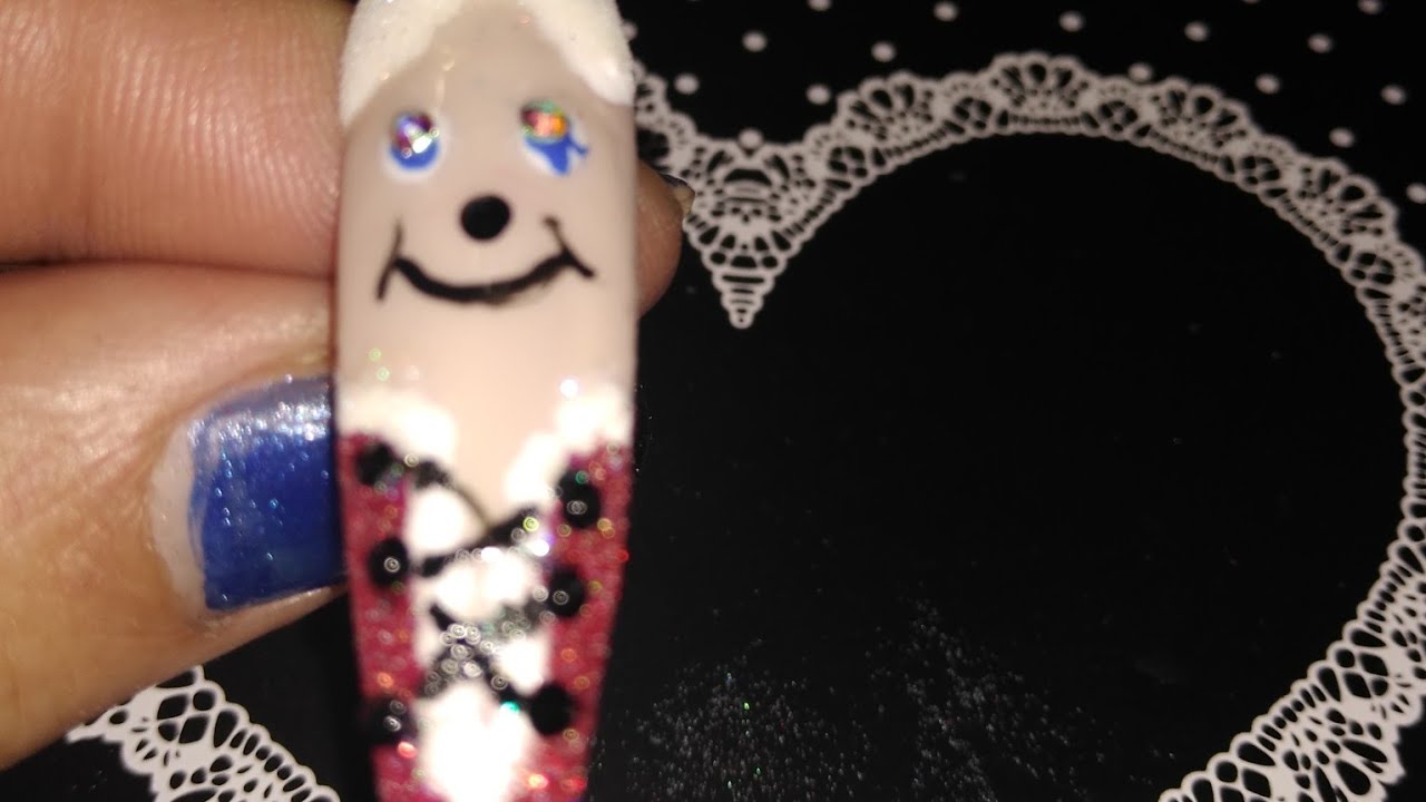 3. Easy Mrs. Claus Nail Art for the Holidays - wide 7