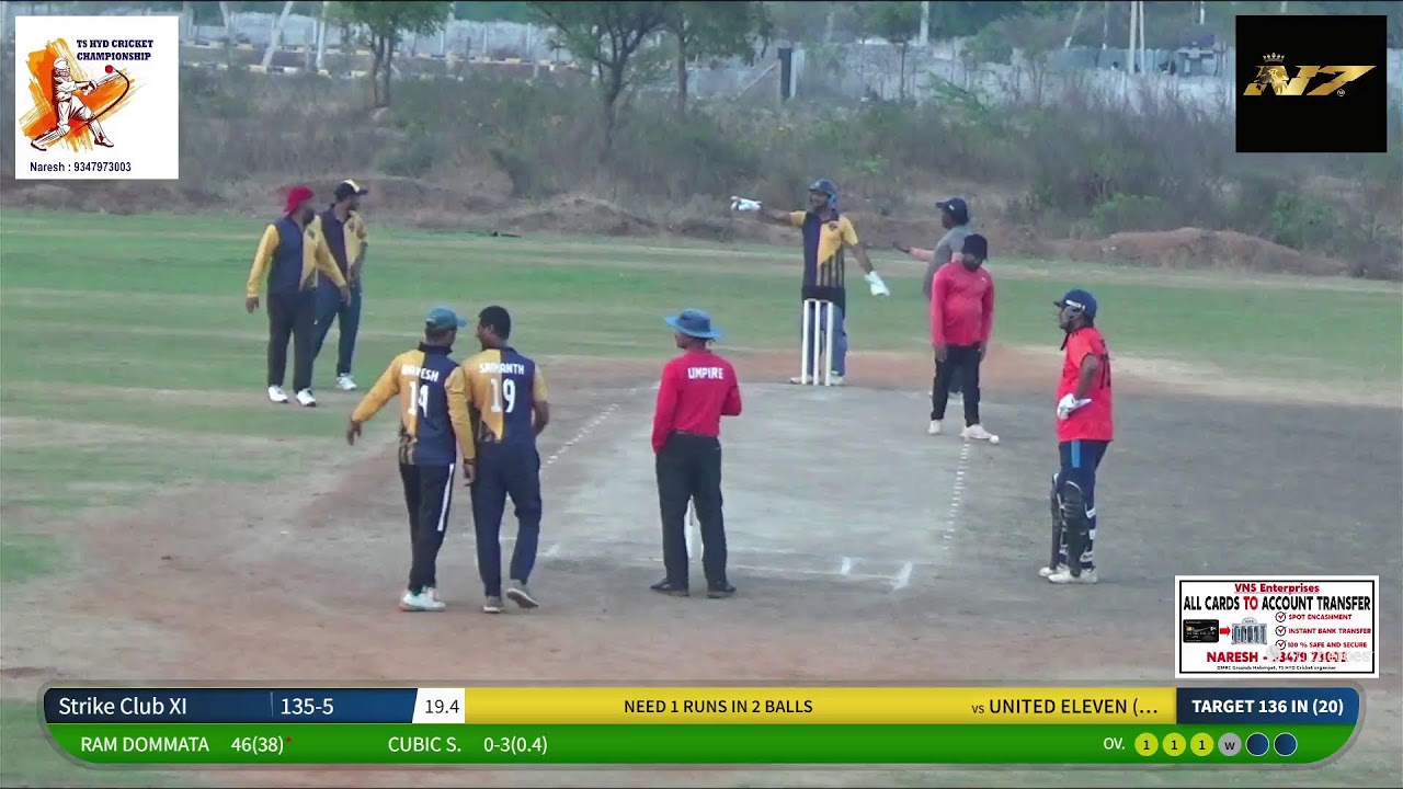 TS HYD Crickiet Championship- 25 / Strike Club XI vs United Eleven XI / Match no 21