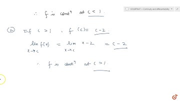 Discuss the continuity of the function f defined by `f(x)={x+2ifxlt=1x-2ifx gt 1`...