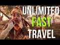 How To Fast Travel Unlimited In Horizon Forbidden West Since The Beginning Of The Game!