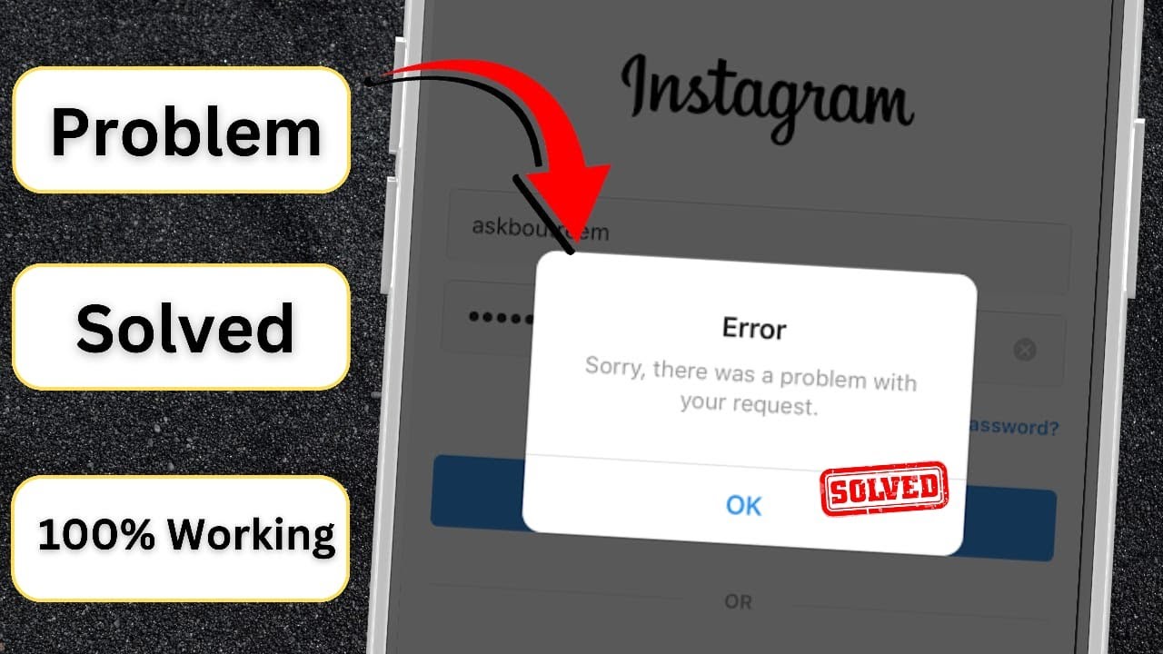 Sorry There Was A Problem With Your Request Instagram 2024 - YouTube