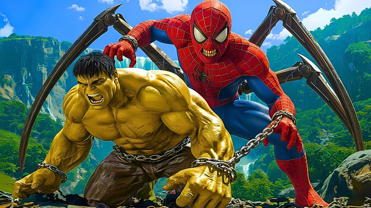 Yellow Hulk vs Red Spider-Man Epic Battle! ⚡ Giant Hulk’s Shocking Save Turns the Fight Around