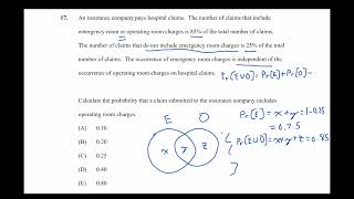 Actuarial Exam P SOA Problem 17