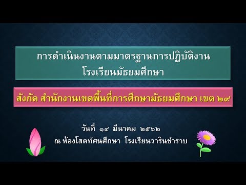 ประเมินมาตรฐานการปฏิบัติงานฯ 2561 โรงเรียนวารินชำราบ