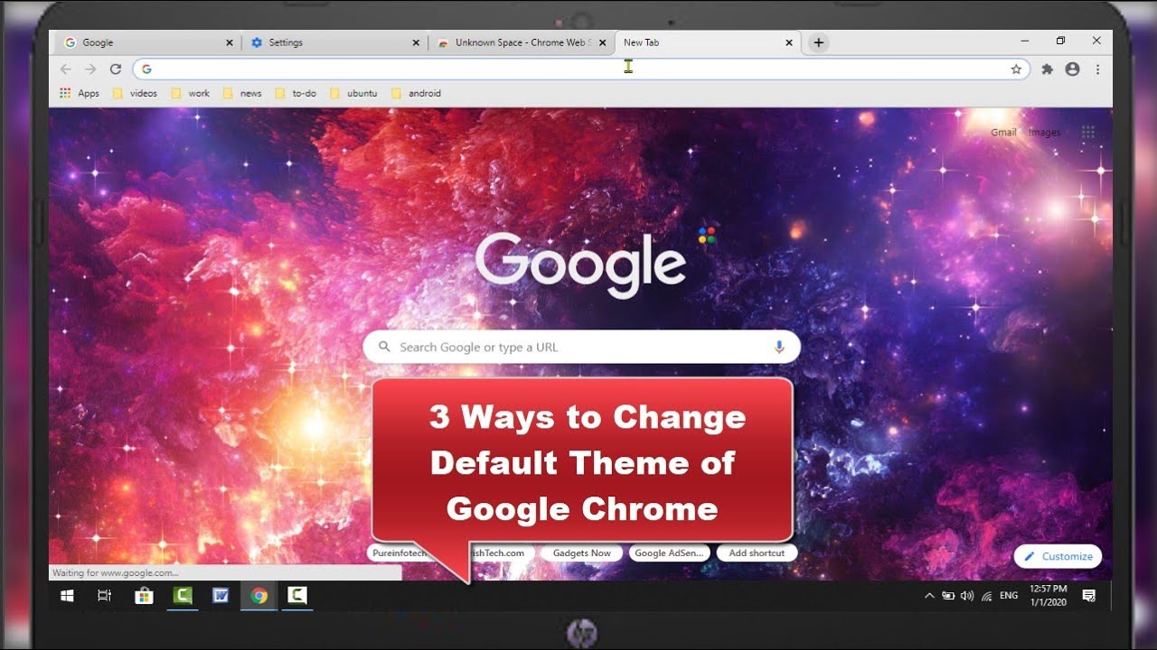 Top 3 Methods to Change Default Background Color/Theme of Google Chrome in  Windows 10 - YouTube