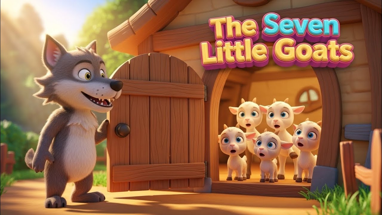 The Wolf & Seven little Goat | Hindi Moral stories| badtime story for kids