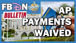 In a reversal of their prior position, disney has announced they are
waiving automatic monthly annual pass payments. there few wrinkles
here and there....