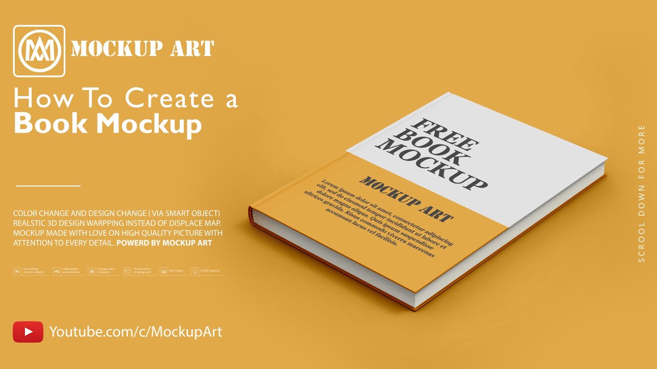 Download How To Make Book Mockup Photoshop Mockup Tutorial Youtube