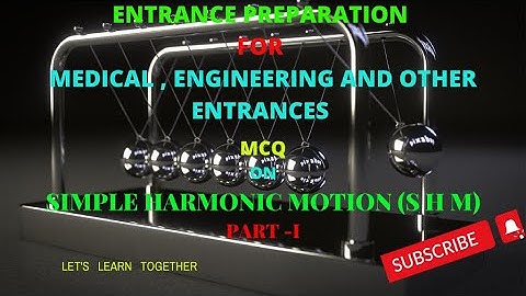 IOM/IOE/BPKIHS and other entrances preparation : MCQ on Simple Harmonic Motion (Part -1)