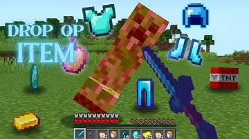 Hostile mobs dropping OP items in Minecraft!🔥🤯