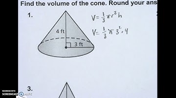 8.2 finding the volume of a cone