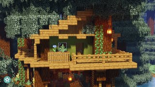 Minecraft | Aesthetic Taiga Treehouse - Survival Build Tutorial