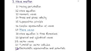 Optics 3.7 Plane waves