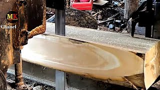 Sawmill. With The White Color Of This Wood, It Seems To Signal Its Holiness