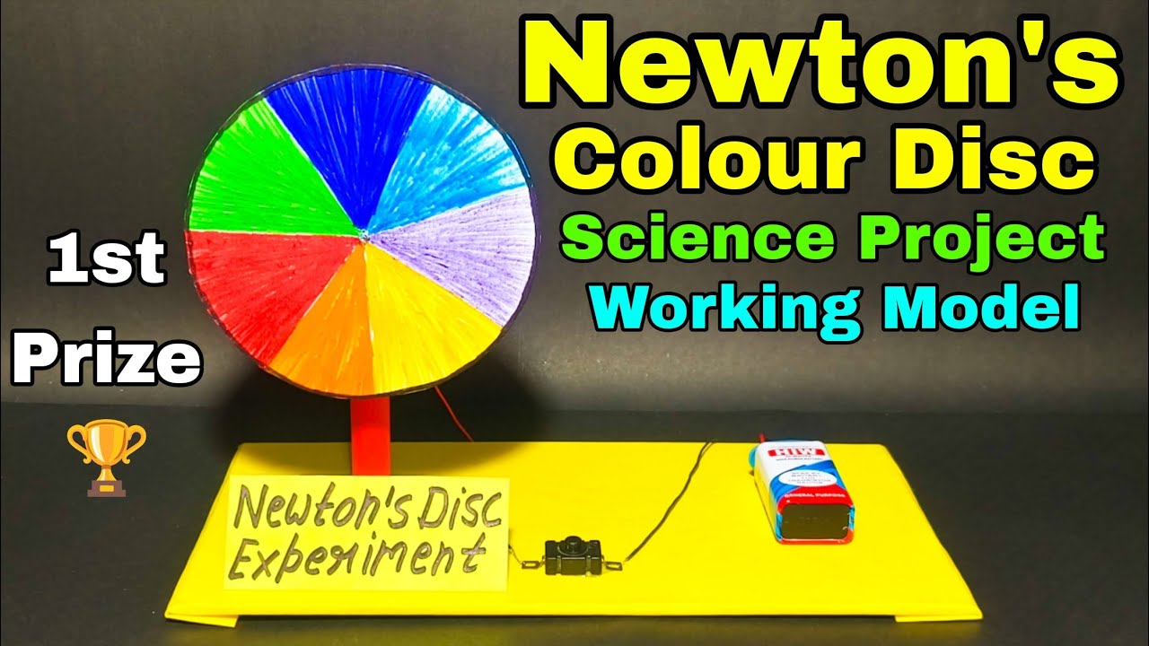 How to make Newtons colour Disc science project working model - YouTube