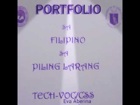 Portfolio Sample sa Filipino sa Piling Larang TecVoC ICT CSS/MarlzzSeb Channel