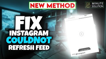 How to fix instagram couldn