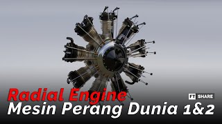 Mesin PERANG DUNIA 1 & 2 | Cara Radial Engine Bekerja ( Mesin Radial ) - Sejarah & Cara Kerja