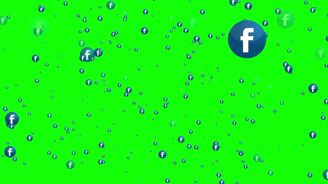 Facebook Logo Flying | 4K Green Screen Background Video | Free Download
