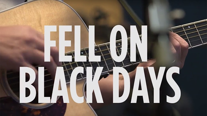 Fell on Black Days Acoustic version - Acoustic performance video thumbnail