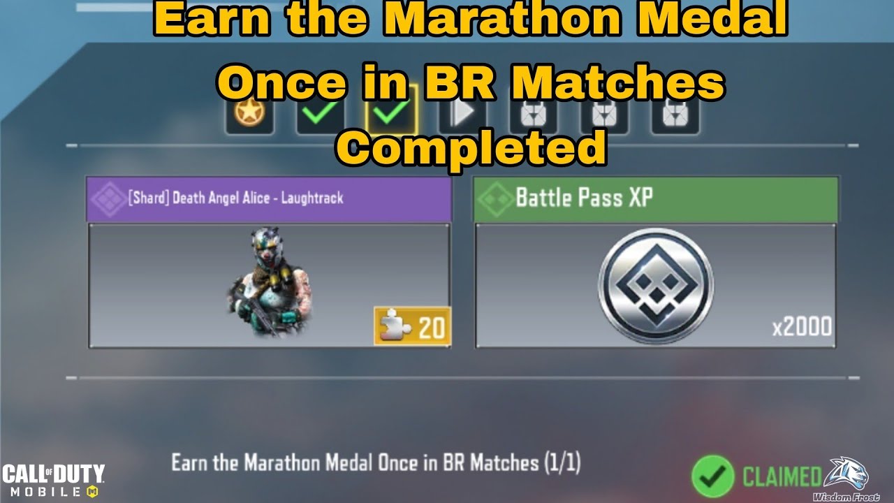 How to Earn the Marathon Medal Once in BR Matches Cod Mobile 2023 - YouTube