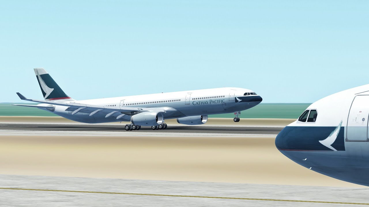 Infinite Flight FR : La 19.1 est là ! Atterrissage d'un A333 de Cathay Pacific