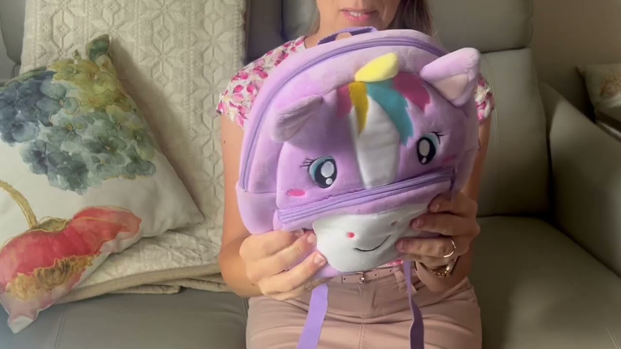 NICE CHOICE Toddler Backpack – Cute Plush Animal Mini Bag 