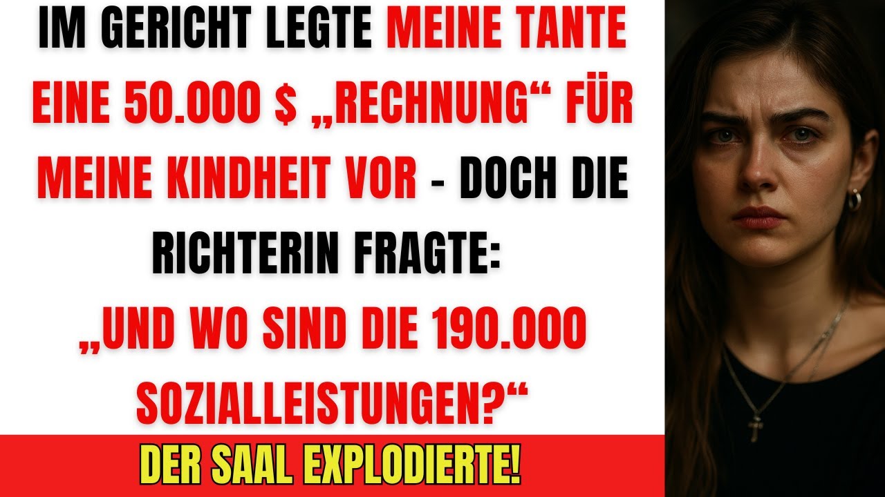 Meine Tante verklagte mich auf 50.000 $ für meine Kindheit – doch die Richterin stellte alles klar!