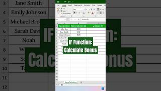 Calculate Bonus Based on Sales in Excel! Calculate Bonus Based on Sales in Excel!