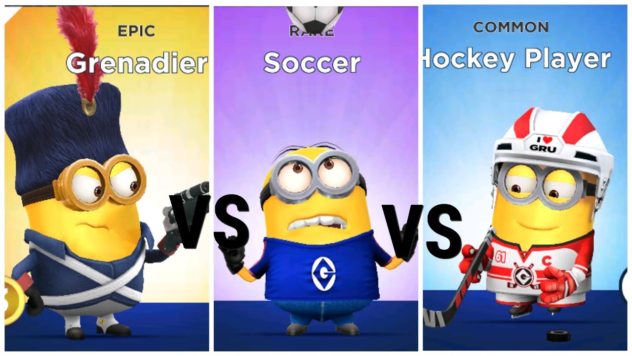 Minion Rush Hockey Player VS Grenadier VS Soccer