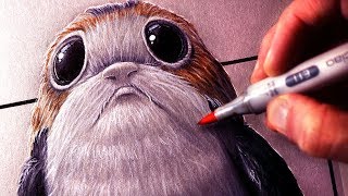 porg wars star jedi fan draw last let