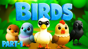 Birds for Kids | Learn Birds Names & Sounds | Cute birds animation | Fun Learning Video