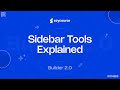 Introduction to Sidebar Tools | Website Builder 2.0 Tutorials