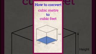 how to change cubic metre to cubic feet #home #shorts #house