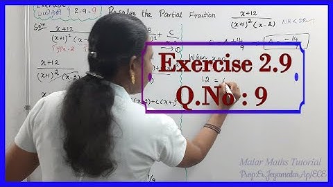 TN 11th Maths|Chapter-2|EXERCISE(பயிற்சி)-2.9 Q.no:9| #MalarMathsTutorial
