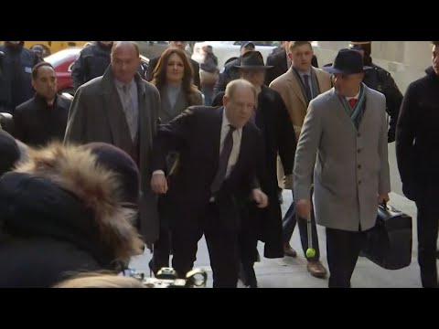 Harvey Weinstein arrives for trial