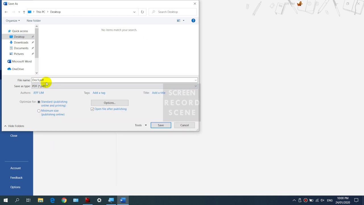 how to save pdf file in word format