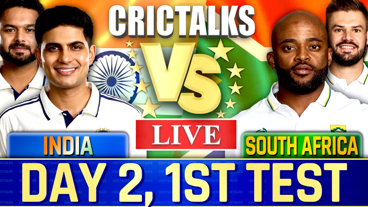 🔴 Live: India vs South Africa, DAY 2, 1ST TEST, Live Cricket Commentary, Cricket Live Match Scores