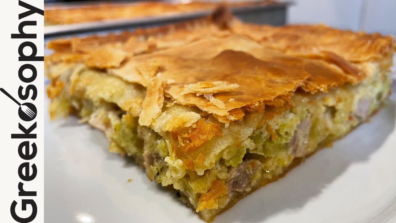 Cook Greek for my friends - Pork and Leek Pie from Florina recipe