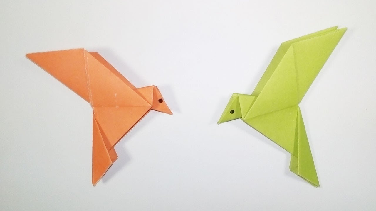 How To Make A Paper Bird Easy Origami Bird Tutorial