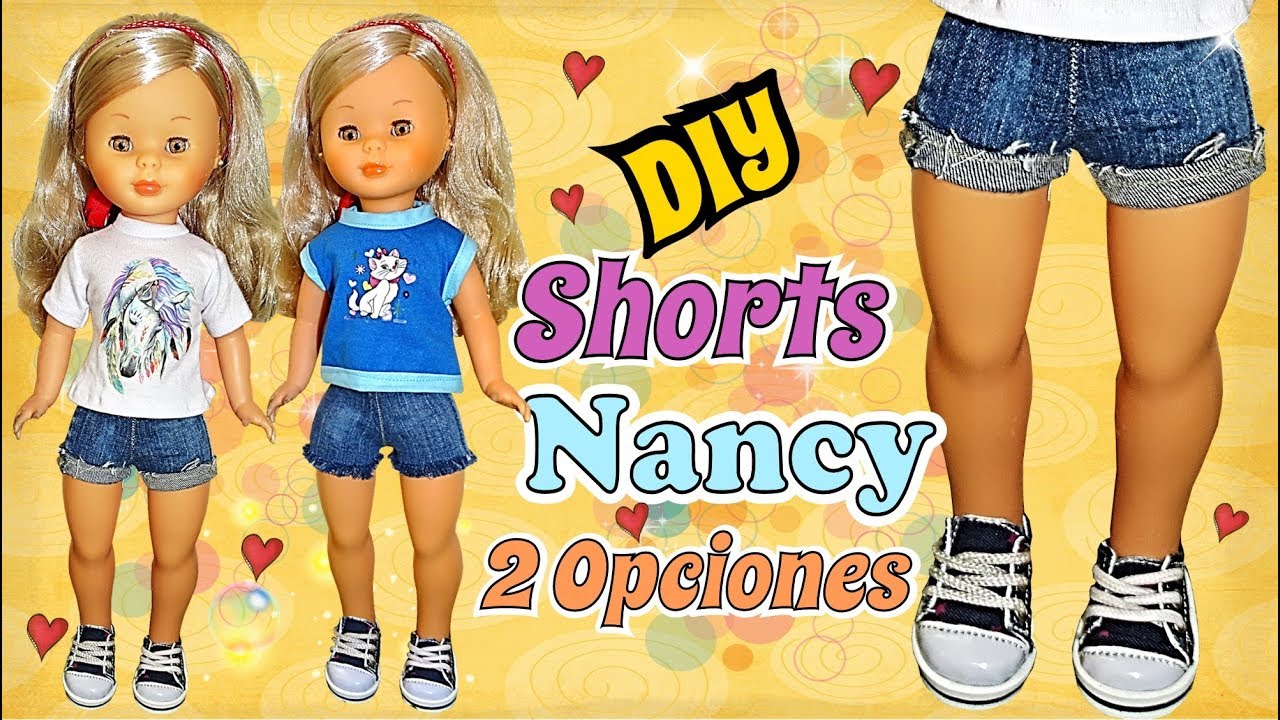 Como hacer Shorts para Nancy 2 opciones - Tutorial Costura facil para Muñecas