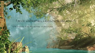 Relaxing Ambient Cinematic Waterfall for Stress Relief Calm Music & soft nature water sounds screenshot 5