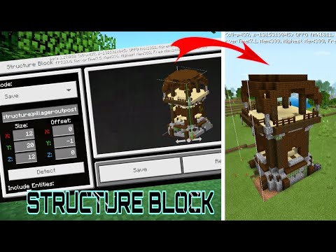 How To Use Structure Block In Minecraft Sgr Gamerz Youtube