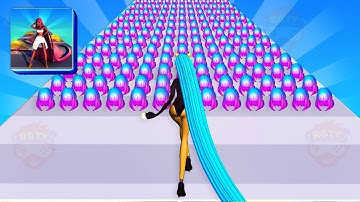 HAIR CHALLENGE game HIGH SCORE 👸🌈 Gameplay All Levels Walkthrough iOS Android New  level 242_243