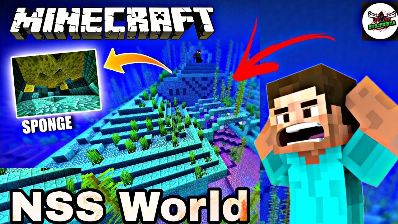 Exploring Ocean Monument In Minecraft Survival World And Find Sponge