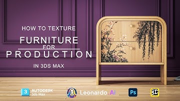 How to Texture a 3D Furniture Model for Production in 3DS Max (texturing Tutorial)