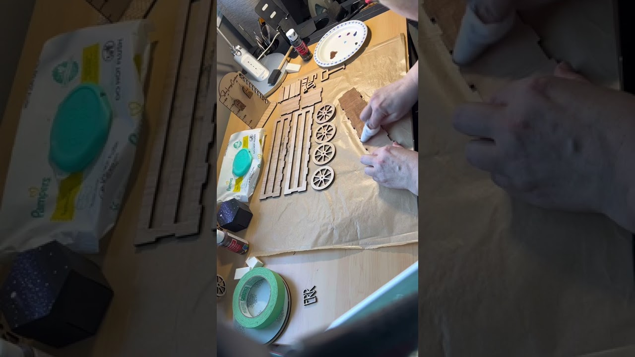 How to Stain wood with Acrylic Paint and Baby Wipes!