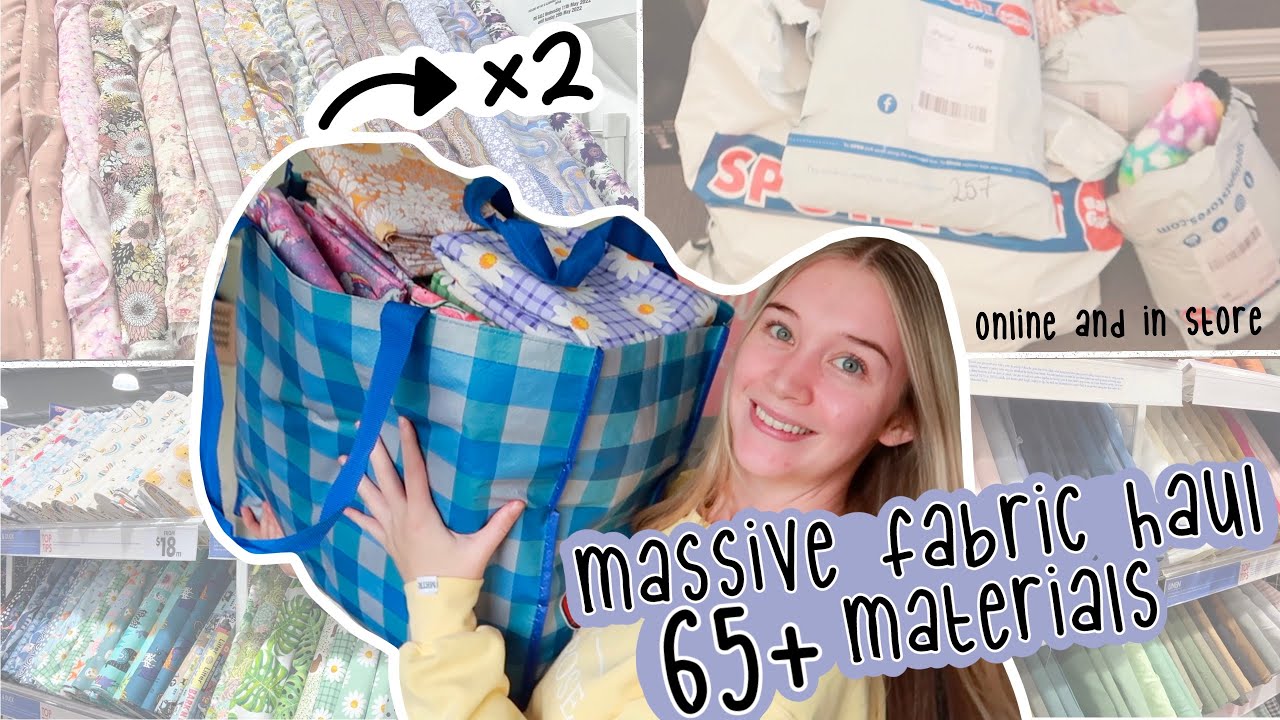 65+ different fabrics! Fabric haul with coupon sale in store and online