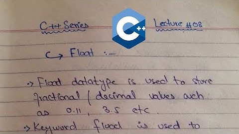 Float Datatype in C++ | Syntax and example #c++