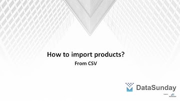 Datasunday.com - How to import products from CSV?